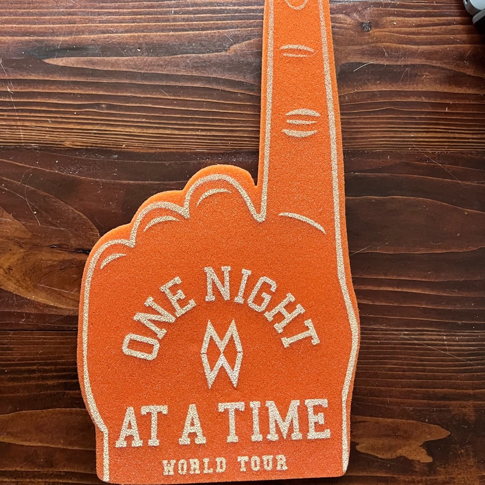 Orange Foam Finger - One Night At A Time Morgan Wallen